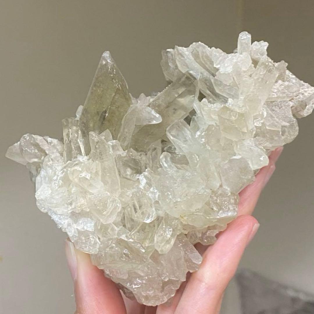 ② 珍しいです ナチュラル ゼウス スモーキーシトリン 天然石 原石 クラスター