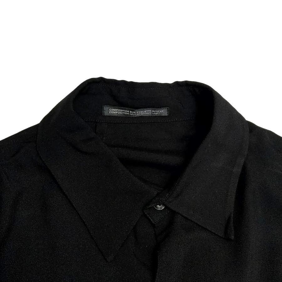 美品 ヨウジヤマモト 長袖 レーヨンシャツ ロング丈 1 10-24113003