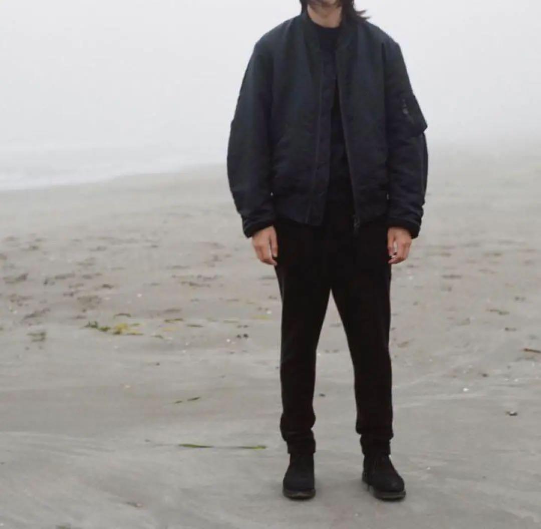 COMOLI シルクナイロン ma-1 navy size2