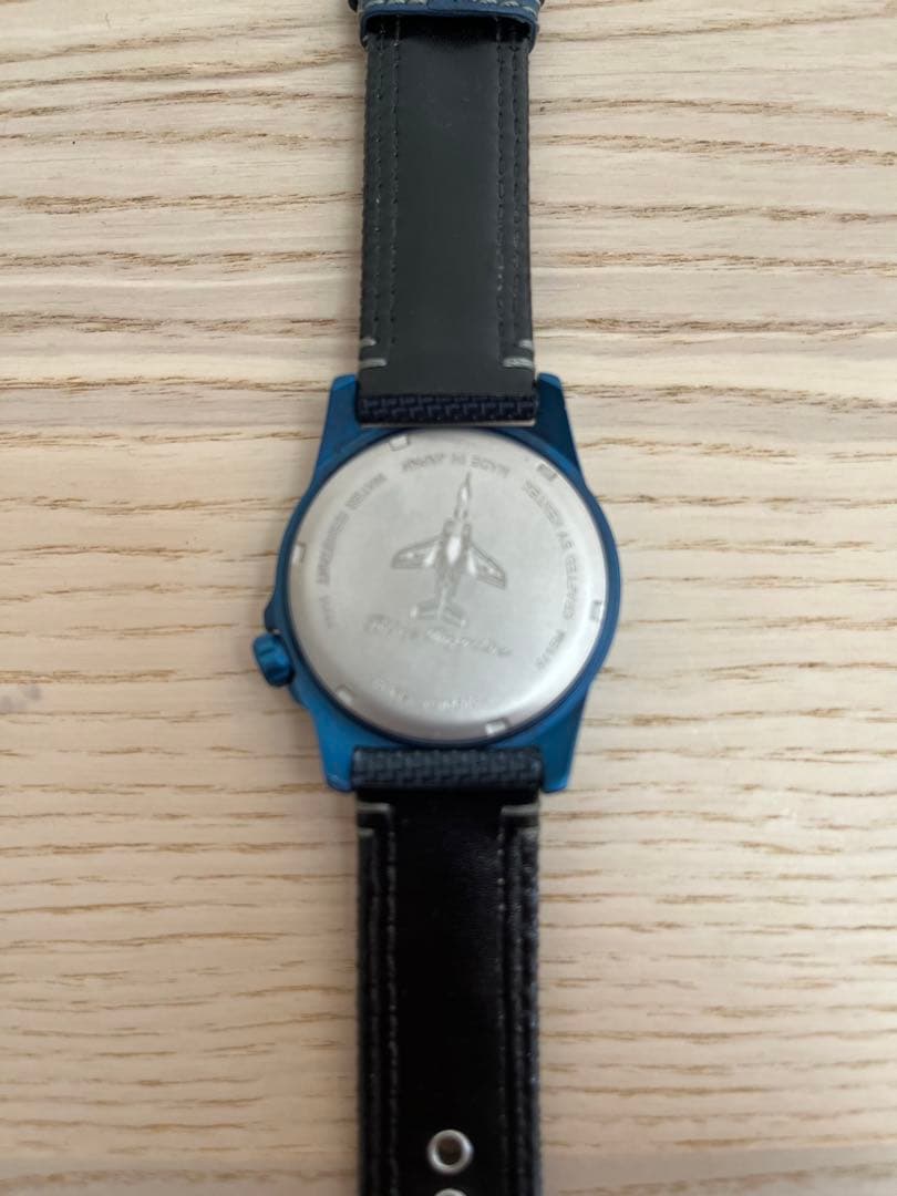 年末セール❗️ KENTEX JSDFモデル 紺色ナイロンベルト時計　ソーラー充電