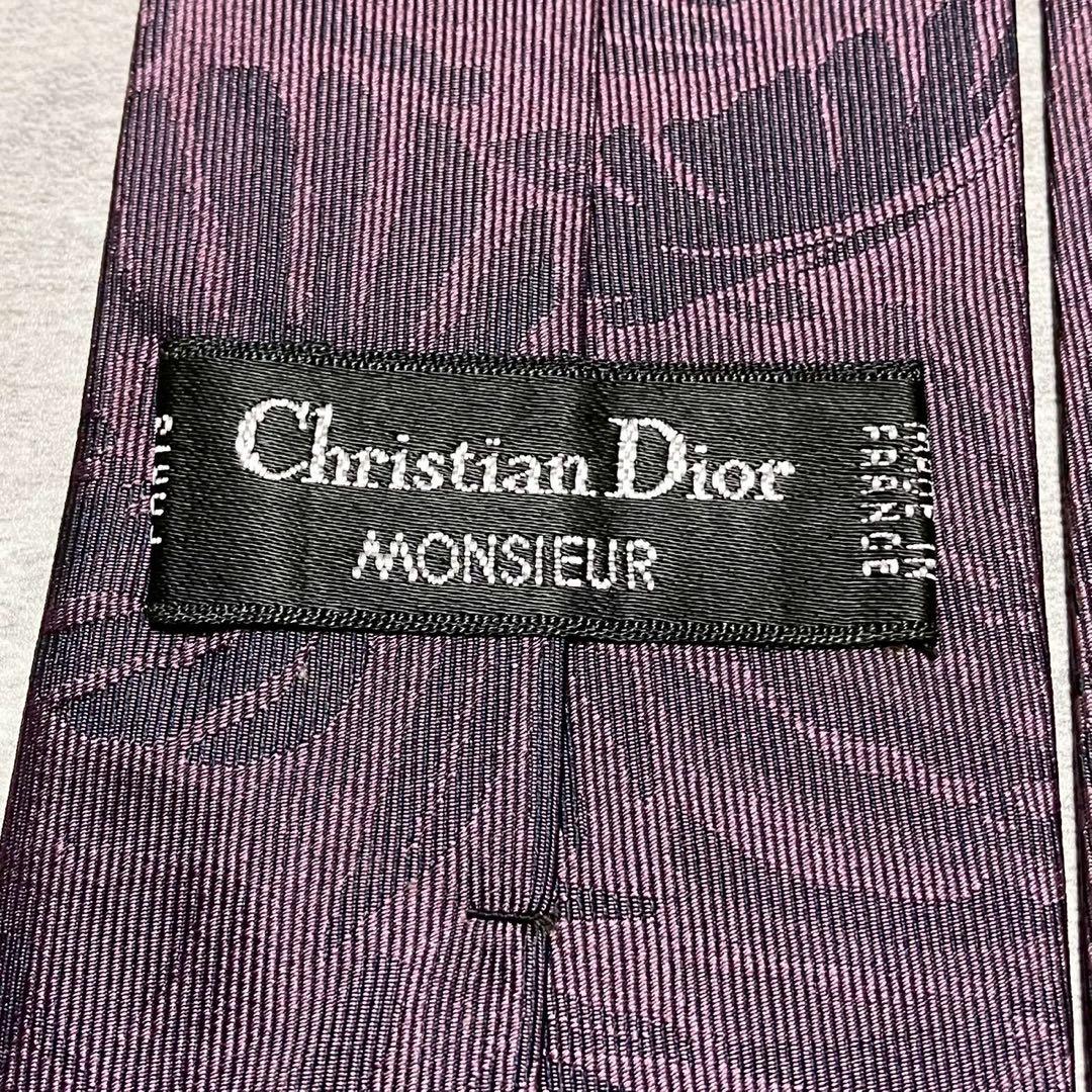 未使用品　クリスチャンディオール　ネクタイ　ボタニカル　花柄　フラワー　光沢感