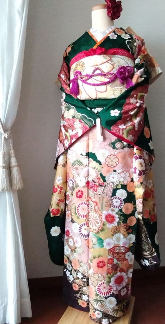 upi様　402.振袖7点セット　正絹　フルセット　成人式