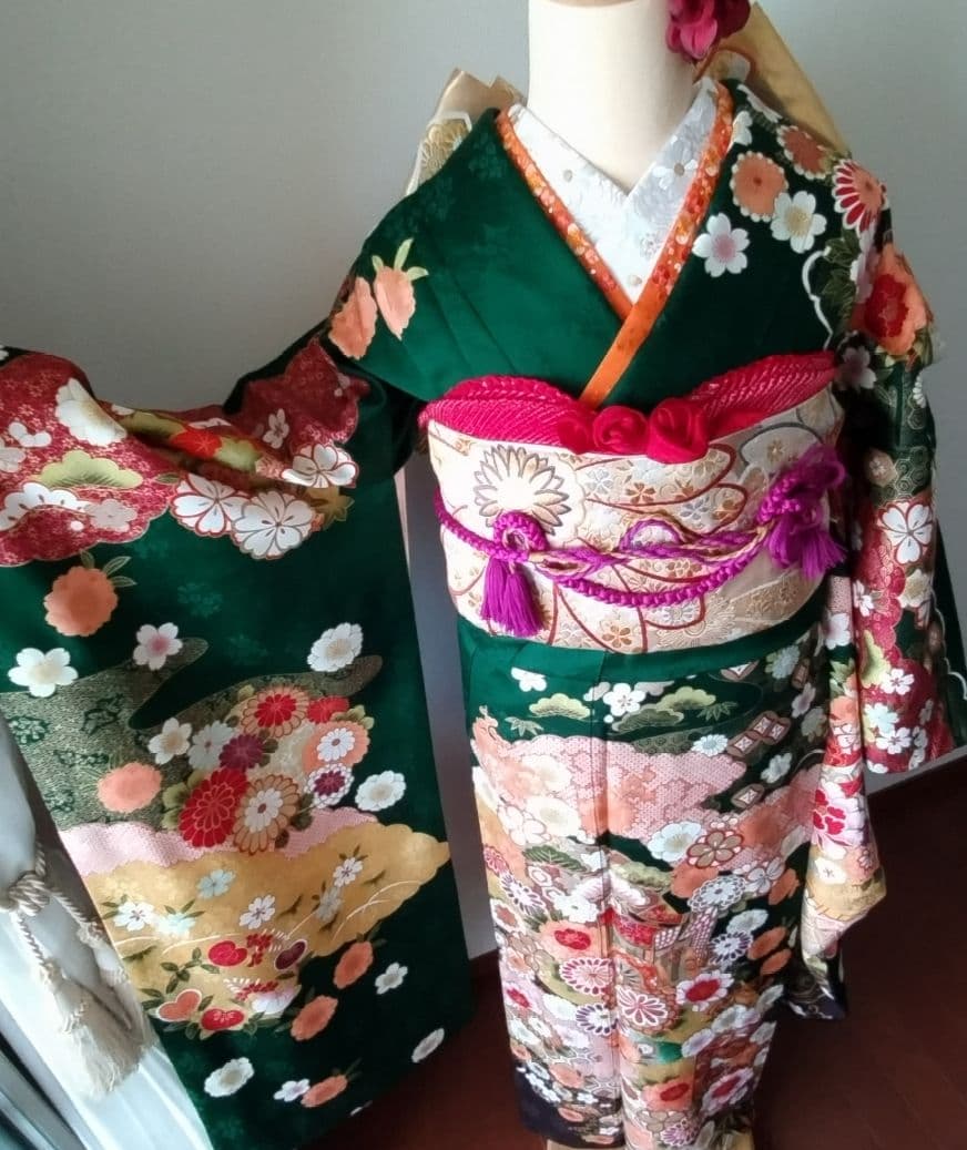 upi様　402.振袖7点セット　正絹　フルセット　成人式