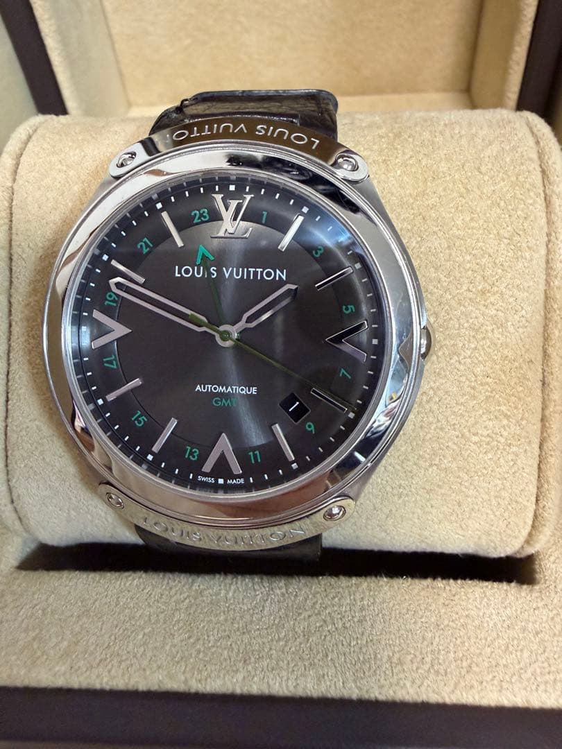 ルイヴィトン 腕時計 メンズ フィフティーファイブ GMT 自動巻き