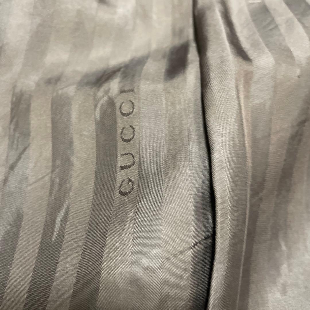 GUCCI ブラウンレザーライダースジャケット