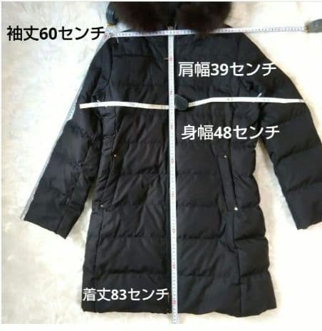 未使用✨エニィスィス　ポリダウンコート　黒　M　フォックスファー　Aライン
