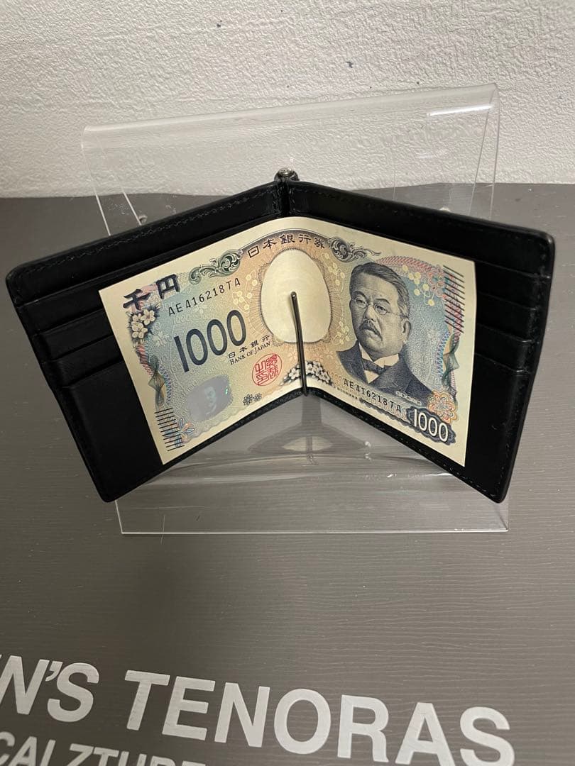 #コーチ COACH 本革 マネークリップ 型押し シグネチャー ブラック