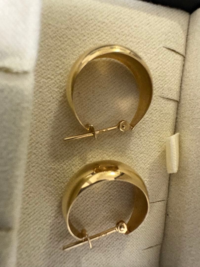 【ヴァンドーム青山】 k18 YG フープピアス【24時間限定セール】