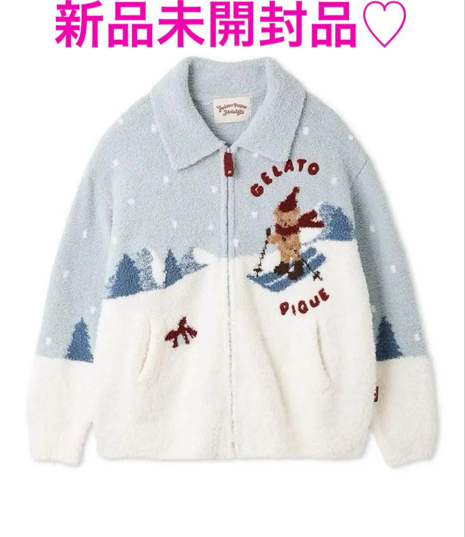 ジェラートピケ 【HOLIDAY】スキーベアジャガードカーディガン