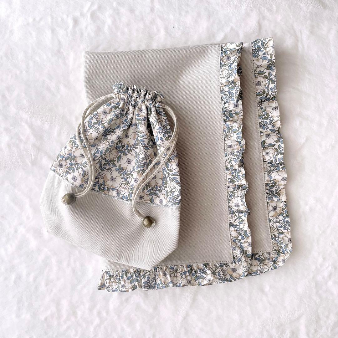 〈31〉ゆけひ様　リバティ メイモリス ハンドメイド 手提げバッグ お着替え袋