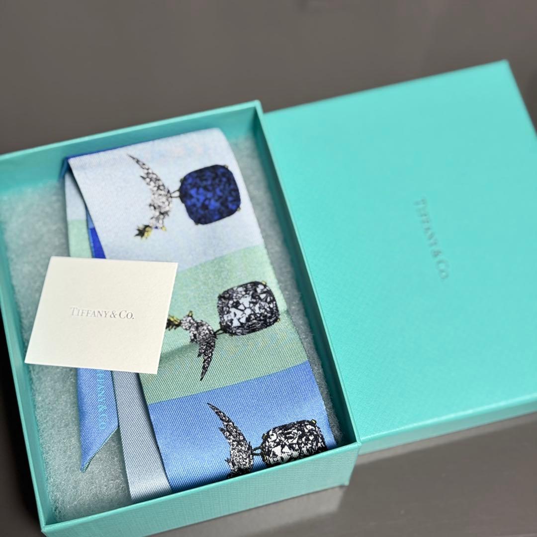 【Tiffany & Co. 】バード オン ア ロック リボン スカーフ