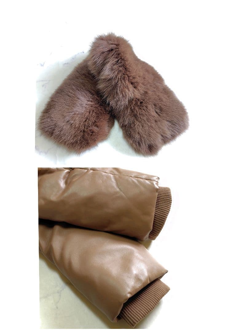 極美品 ダーマコレクション ラムレザー ダウンジャケット ブルーフォックス L