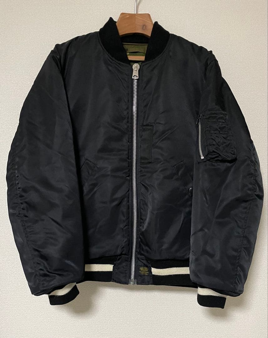 初期Let it Ride　レットイットライド　MA-1　リバーシブル　黒×カモ