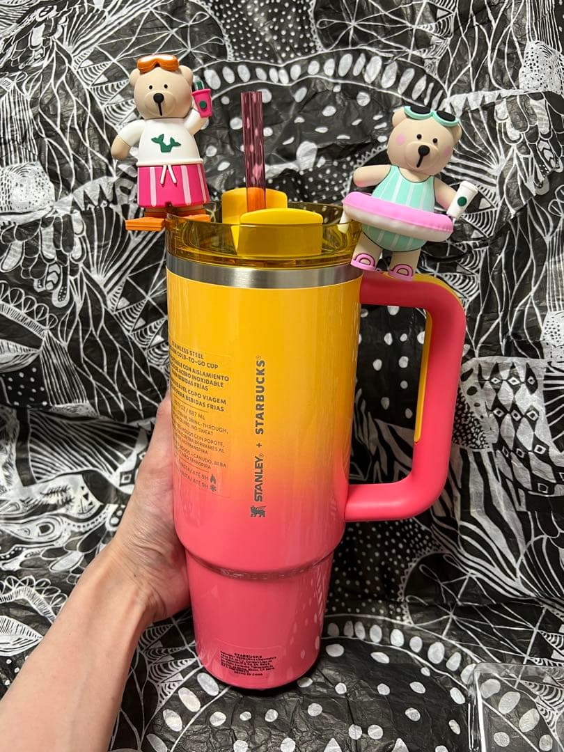 海外　メキシコ　スターバックス　ベアリスタ　カップクリップ　ふちこ　飾り