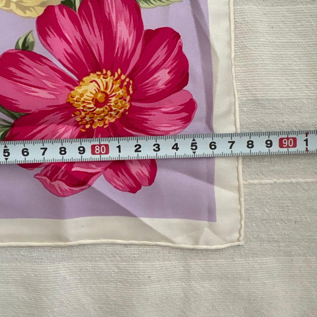 Christian Dior シルク　スカーフ　花柄　クリスチャンディオール鐘紡