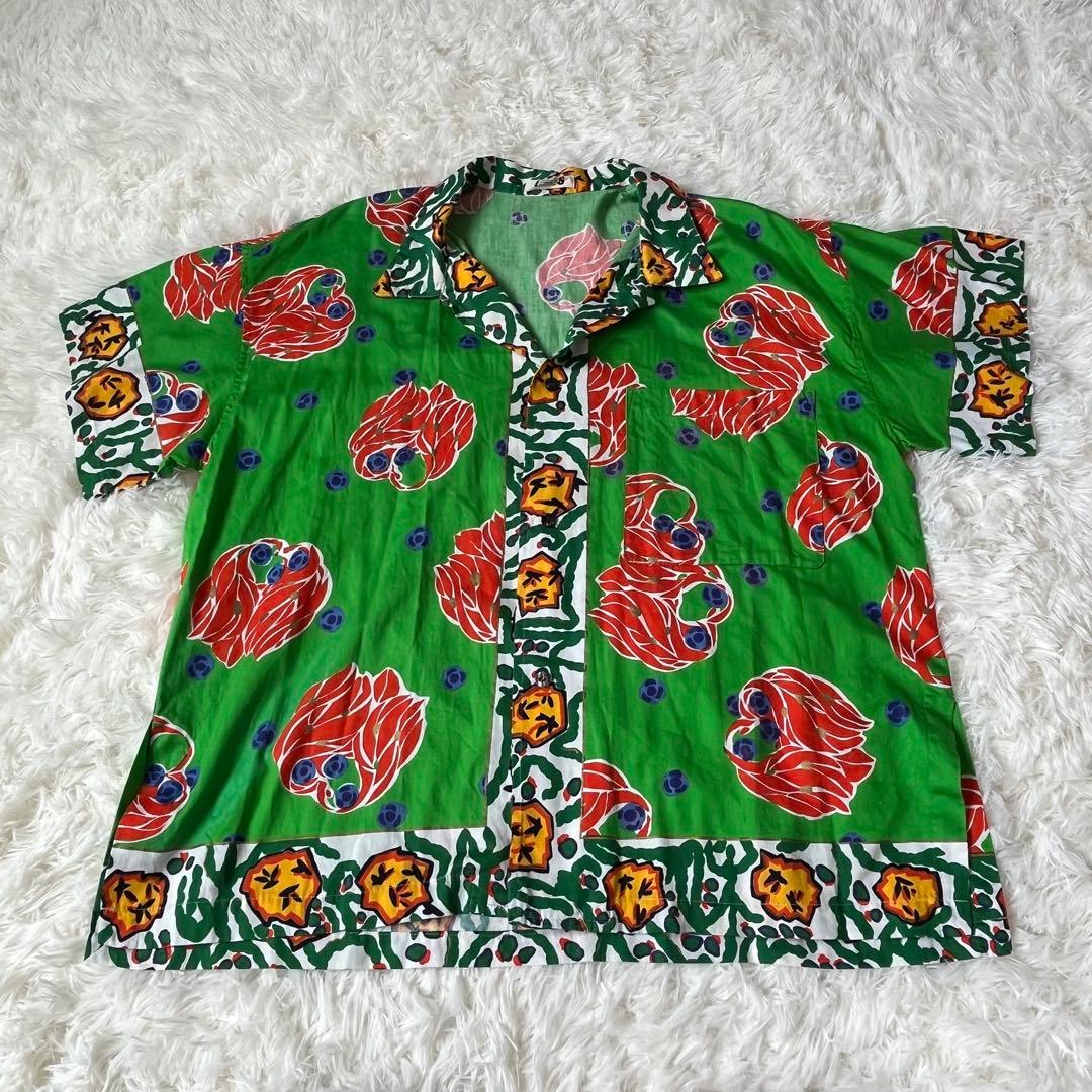 ISSEY イッセイミヤケ　花柄　アロハ　シャツ　半袖