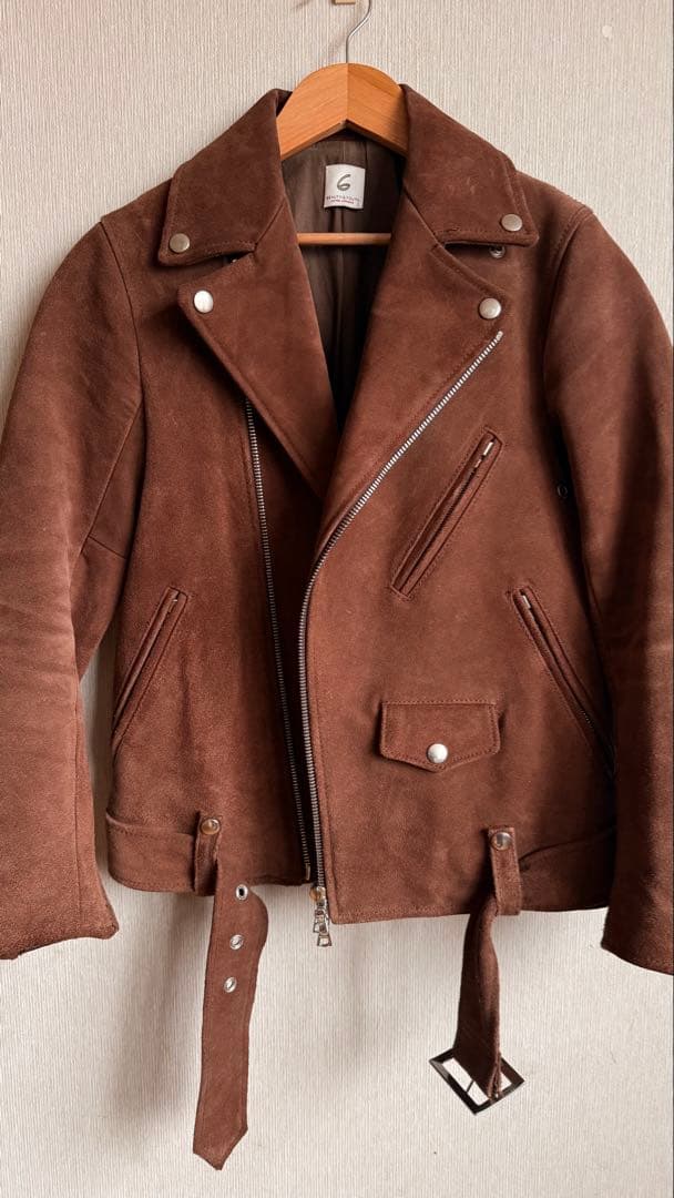 【6 roku】 スエード ライダースジャケットM