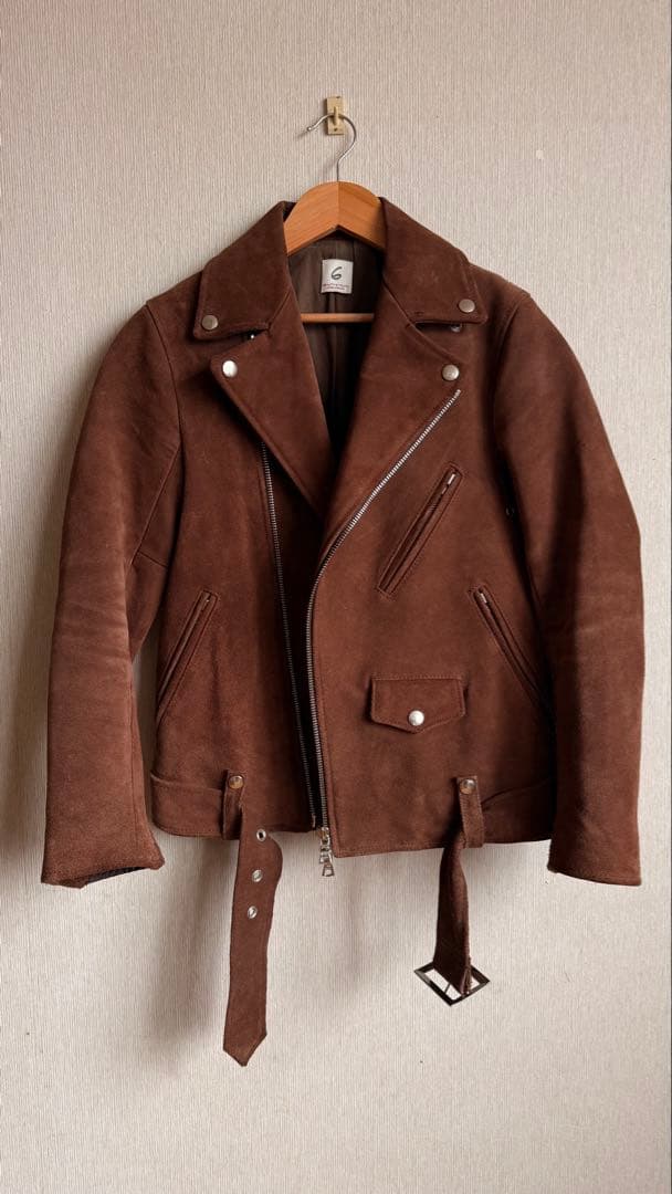 【6 roku】 スエード ライダースジャケットM