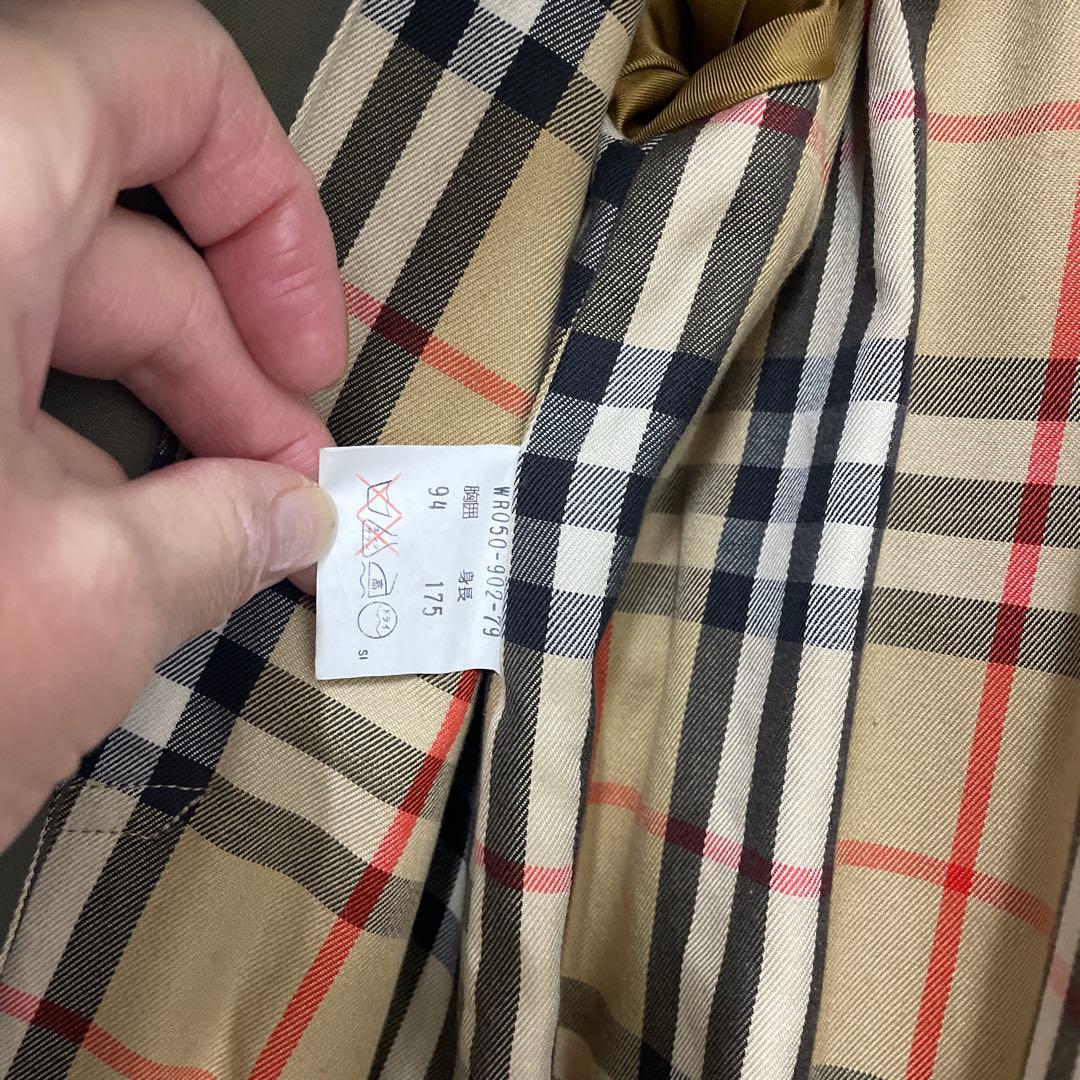 Burberry カーキ ステンカラーコート サイズ91/175