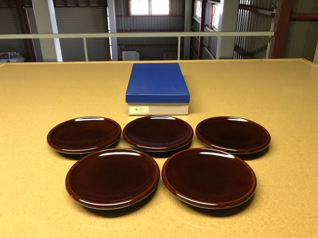 高級 本溜漆 銘々皿 天然木 未使用品 送料込み