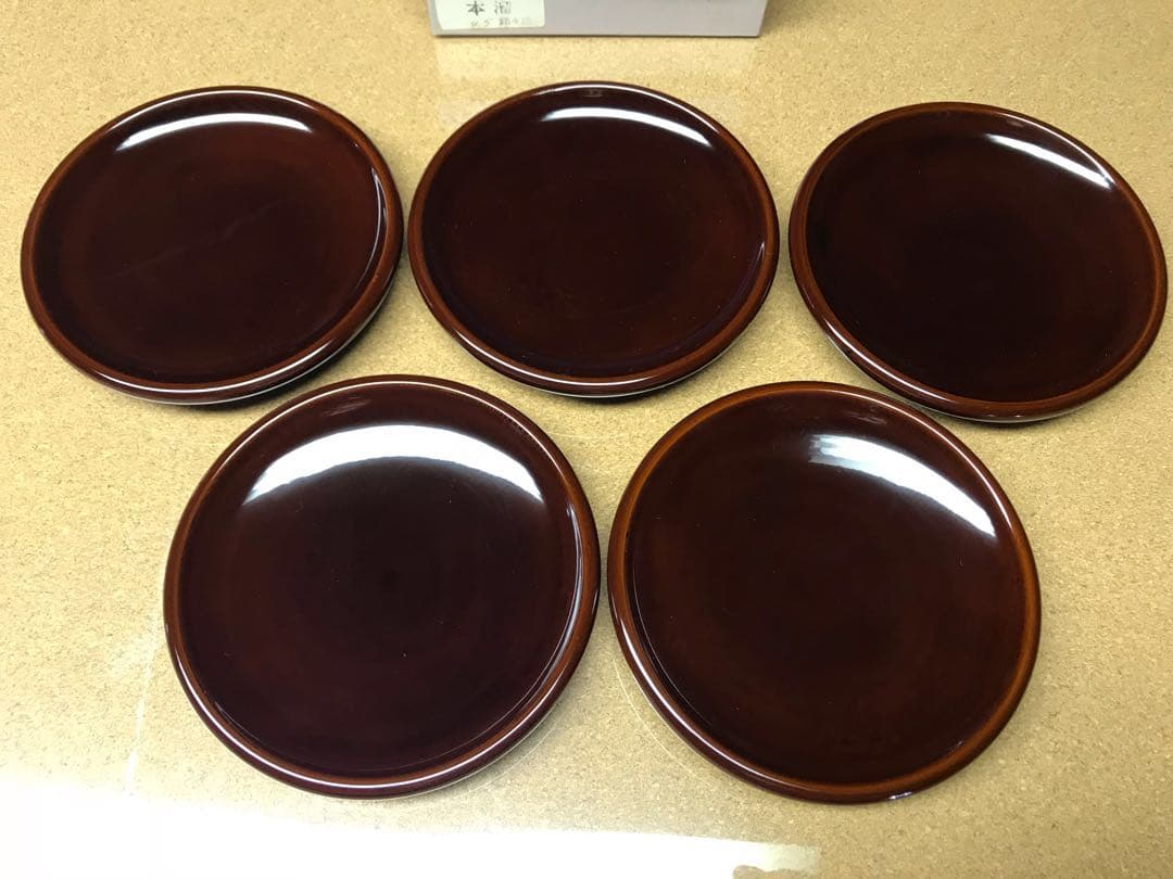 高級 本溜漆 銘々皿 天然木 未使用品 送料込み