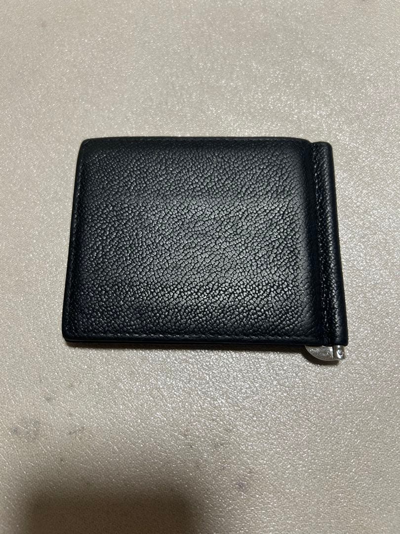 PRADA 黒レザー マネークリップ