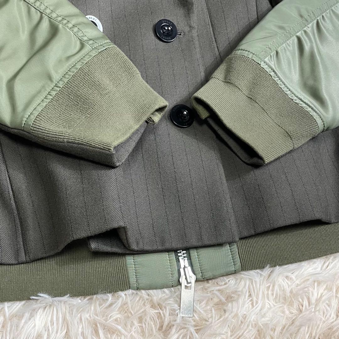 sacai ダブルブレストチョークストライプジャケット　レディース　サカイ