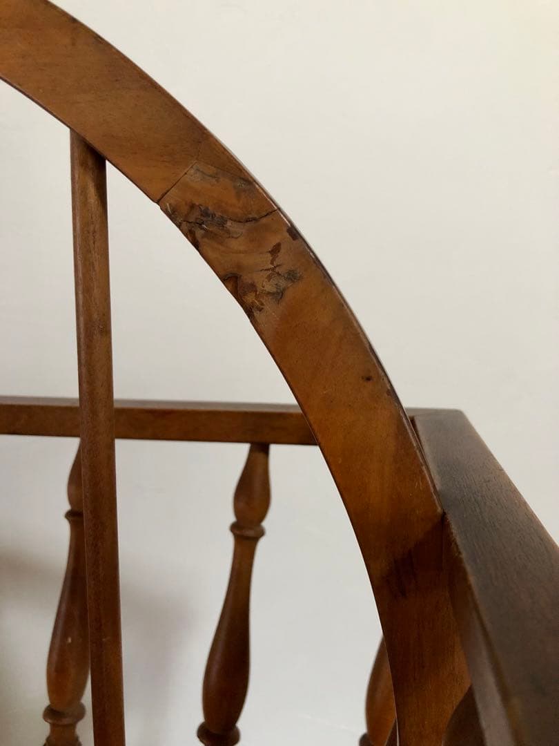 ヴィンテージ マガジンラック ニュースペーパーラック スティックバック ウッド