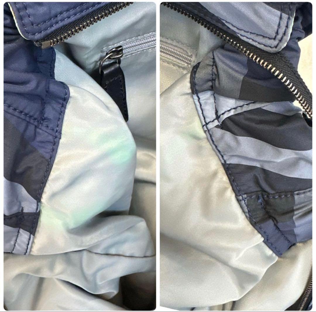 【値下げ】バーバリー　トートバッグ　ホースロゴメガチェックブルー