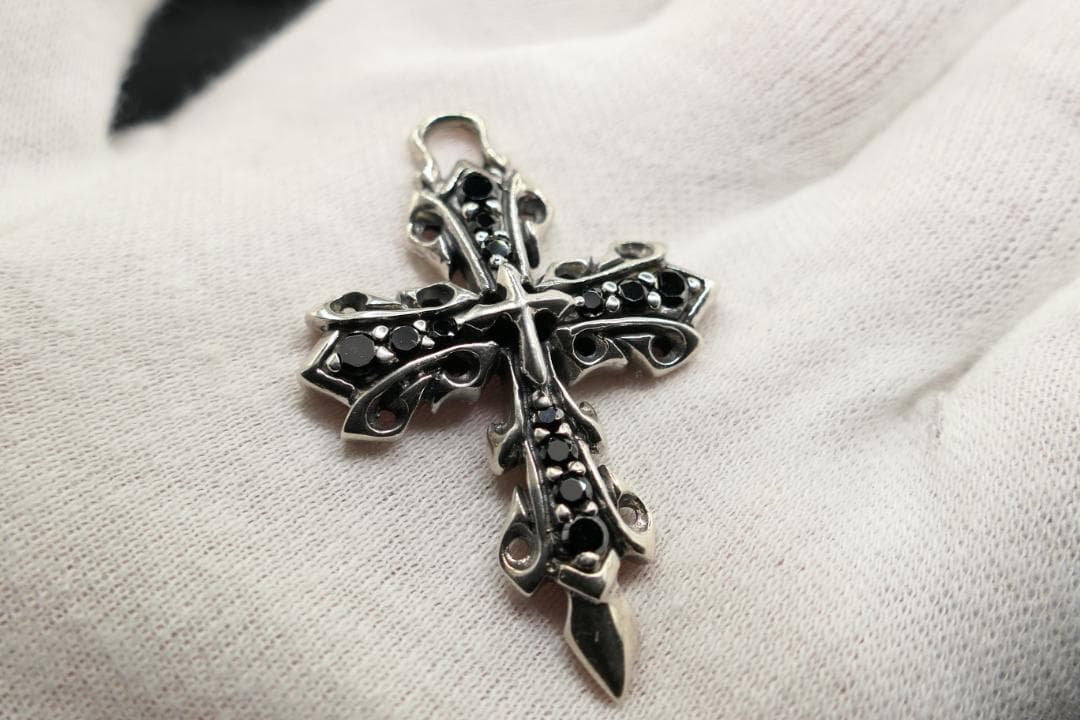 美品　the slayer　スレイヤー　メルキー　クロス　ネックレス　ブラック