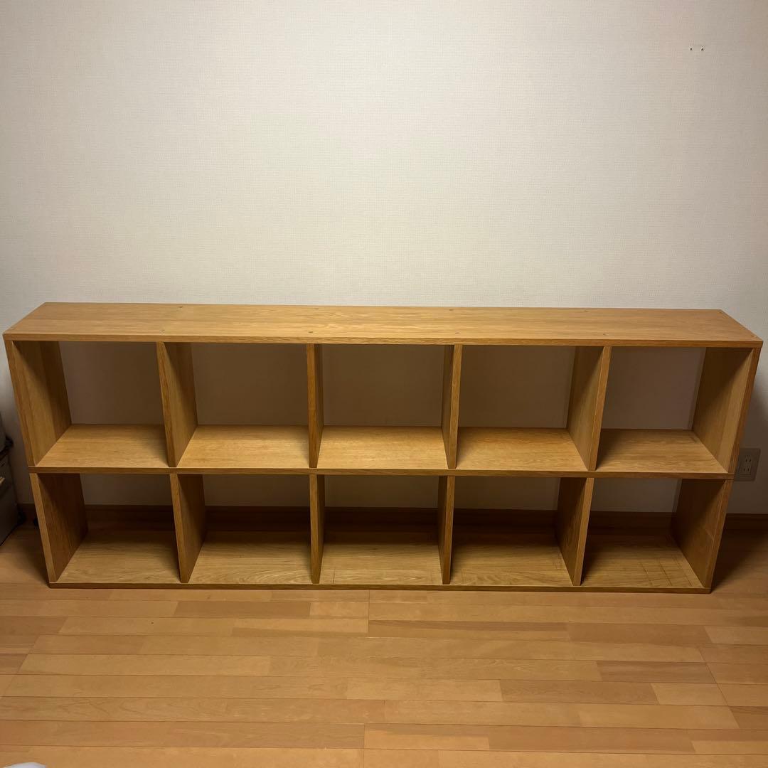 無印 美品 スタッキングシェルフセット・５段×２列・オーク材 muji