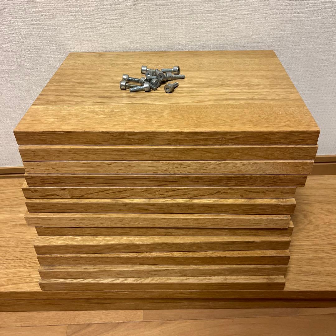 無印 美品 スタッキングシェルフセット・５段×２列・オーク材 muji