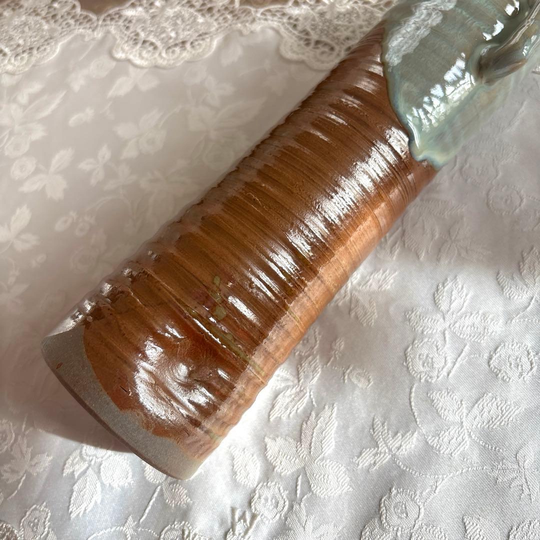 【新品未使用】 赤膚焼 尾西楽斎　造 花瓶 花器