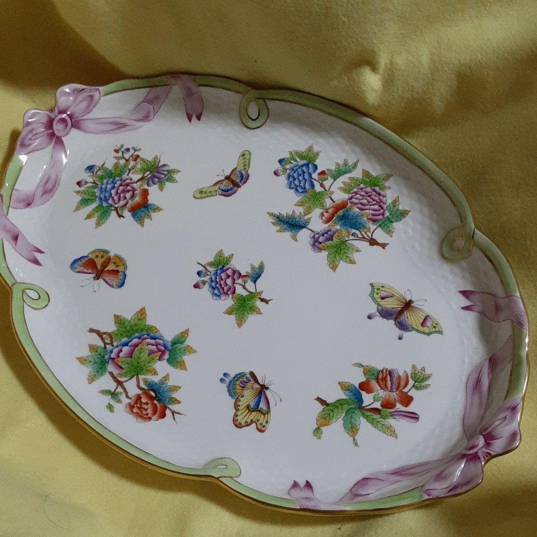 ヘレンド　ビクトリア　ブーケ　トレイ 40センチ