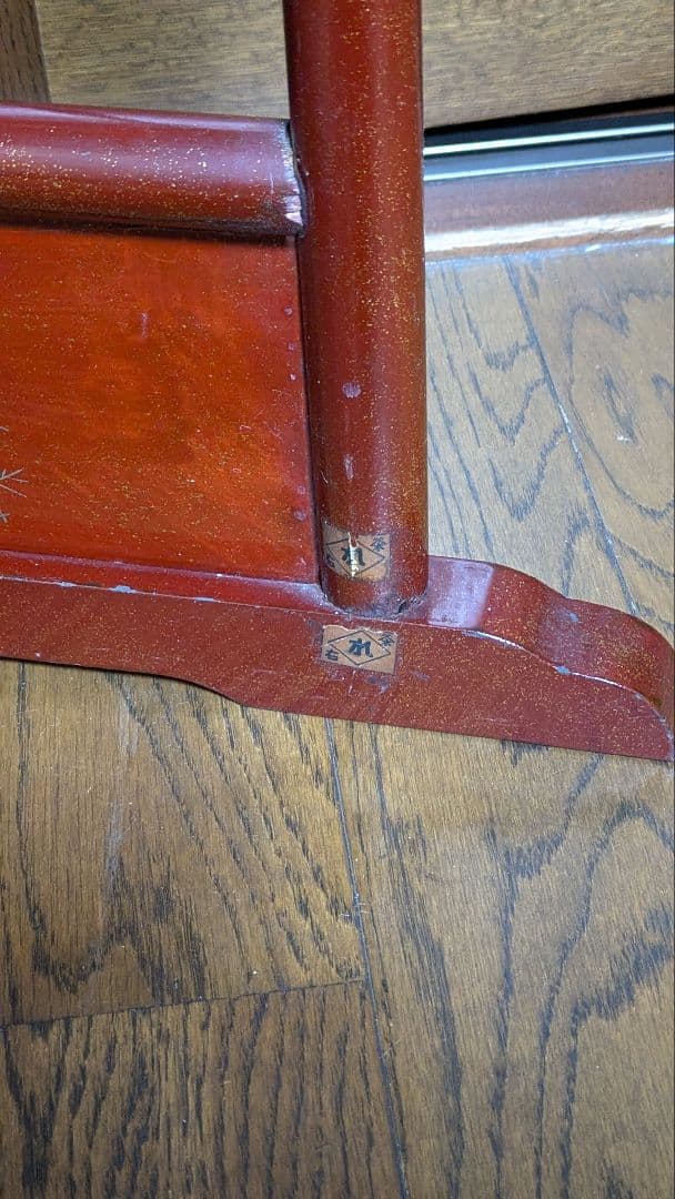 ③【昭和レトロ】木製 衣紋掛け ハンガーラック 折り畳み式 古道具 古民家　衣桁