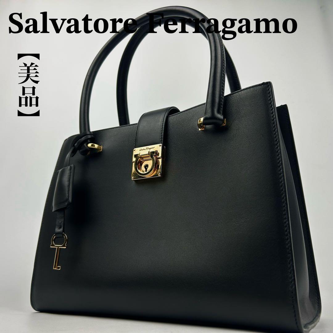 【美品】フェラガモ　ハンドバッグ　トートバッグ　レザー　ジュリエット　ガンチーニ