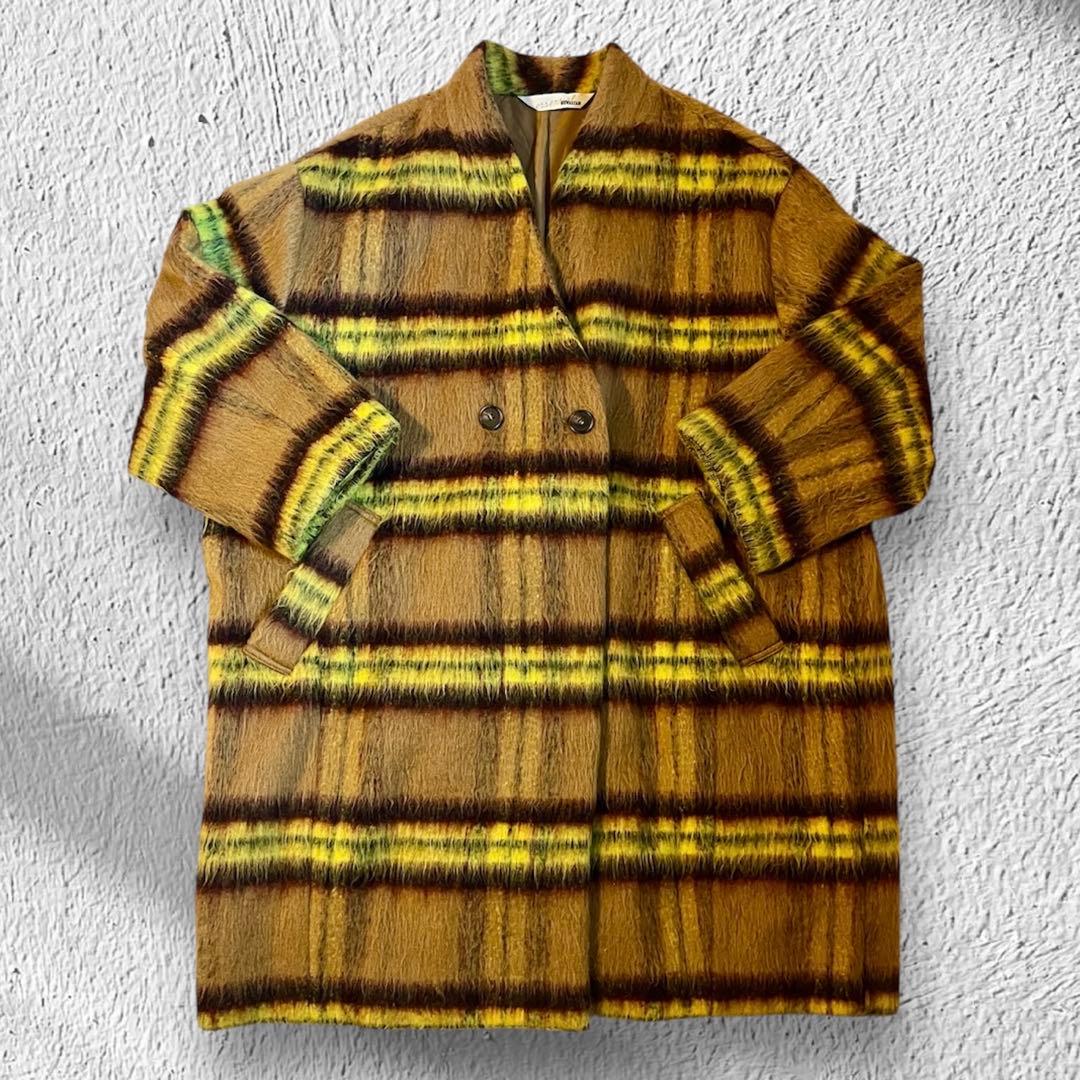 美品 BONbazaar ボンバザール シャギーチェックビッグコート