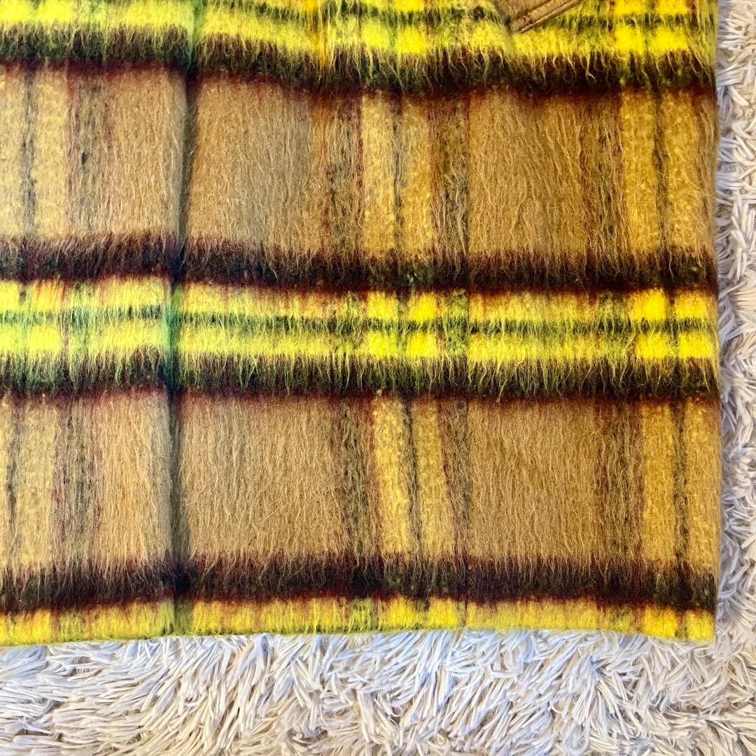 美品 BONbazaar ボンバザール シャギーチェックビッグコート