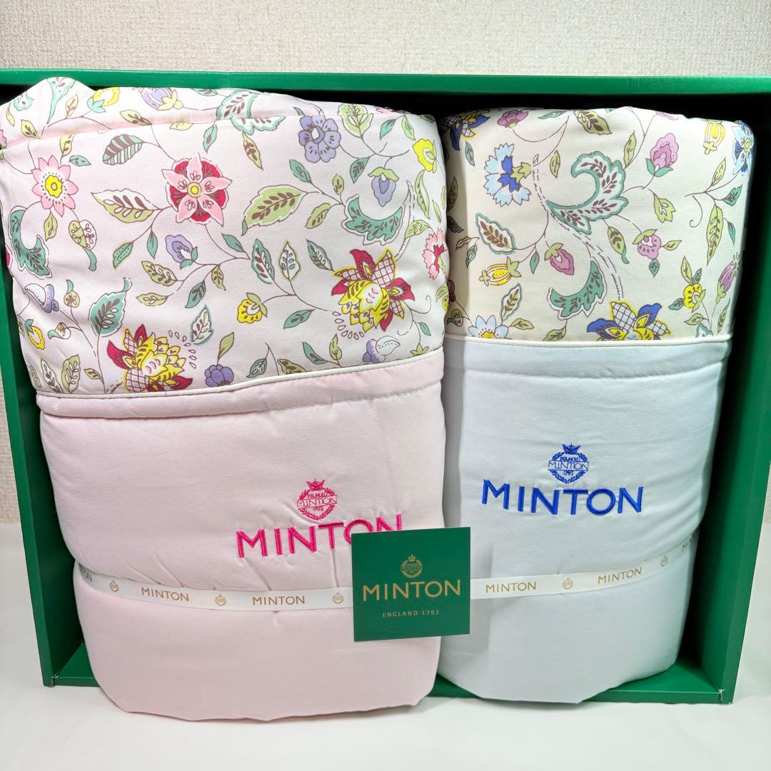 MINTON ミントン シルク混肌掛けふとん２枚組　花柄