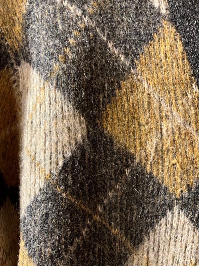 モヘアカーディガン　60s　RobScot アーガイル