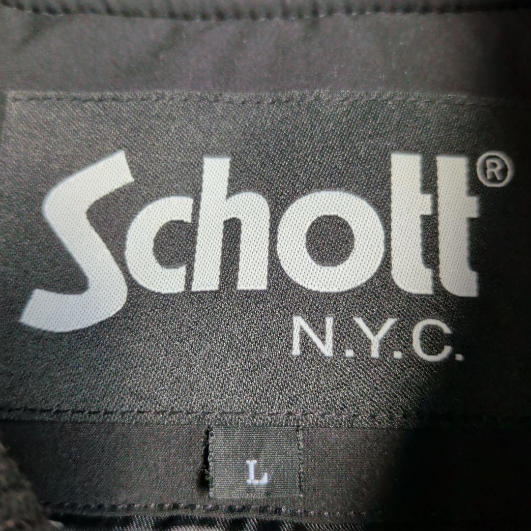 Ｌ（XL相当） Schott Bros. 黒 中綿ジャンパー 大きめ ジャケット