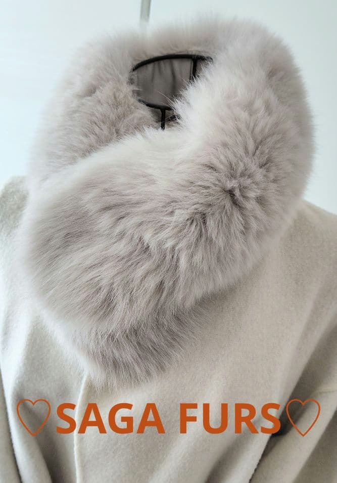 極美品✨️SAGA-FURS サガファー♡フォックスファーマフラー✨️グレー系