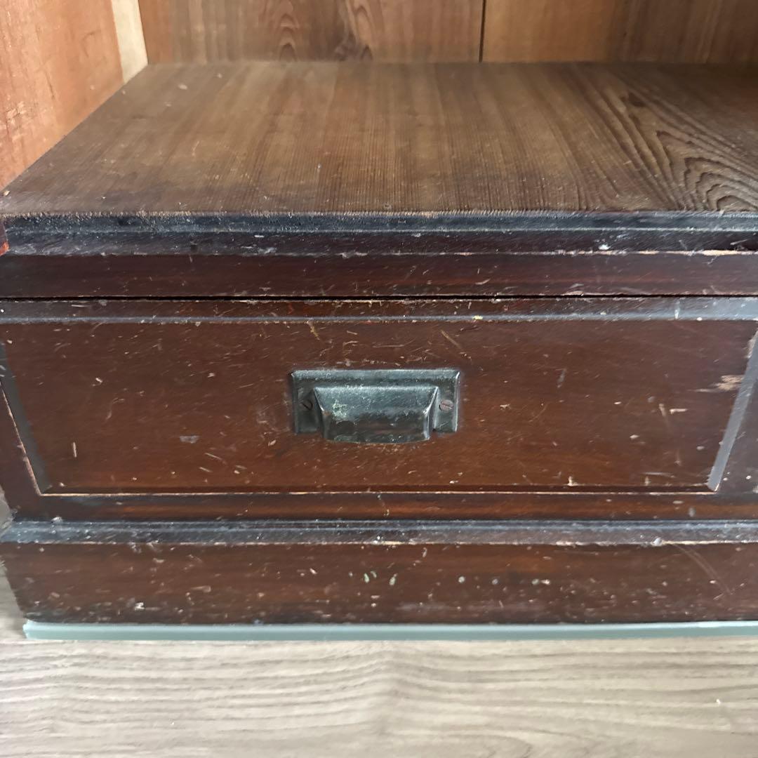 アンティーク　骨董和家具　木製キャビネット　食器棚