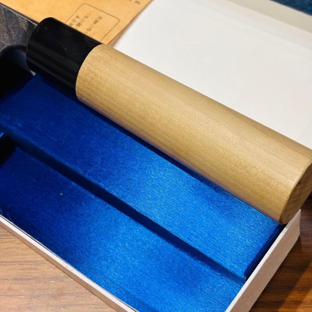 重房　包丁　三条鍛冶　飯塚解房　(銘/重房) 165mm 菜切包丁　黒打ち仕様