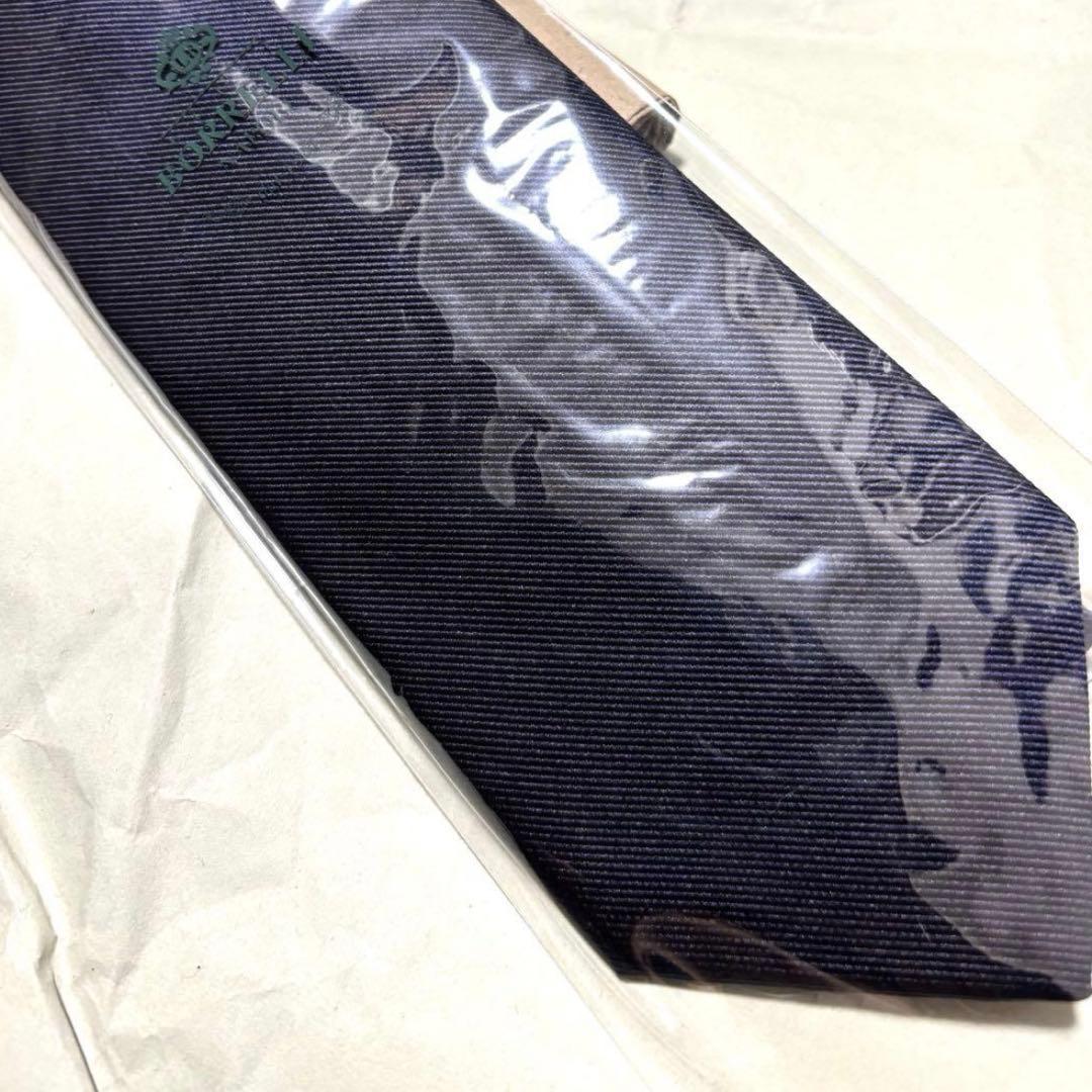 新品　ルイジボレッリ　ネクタイ　濃紺　ダークネイビー　無地　ソリッド　タグ付