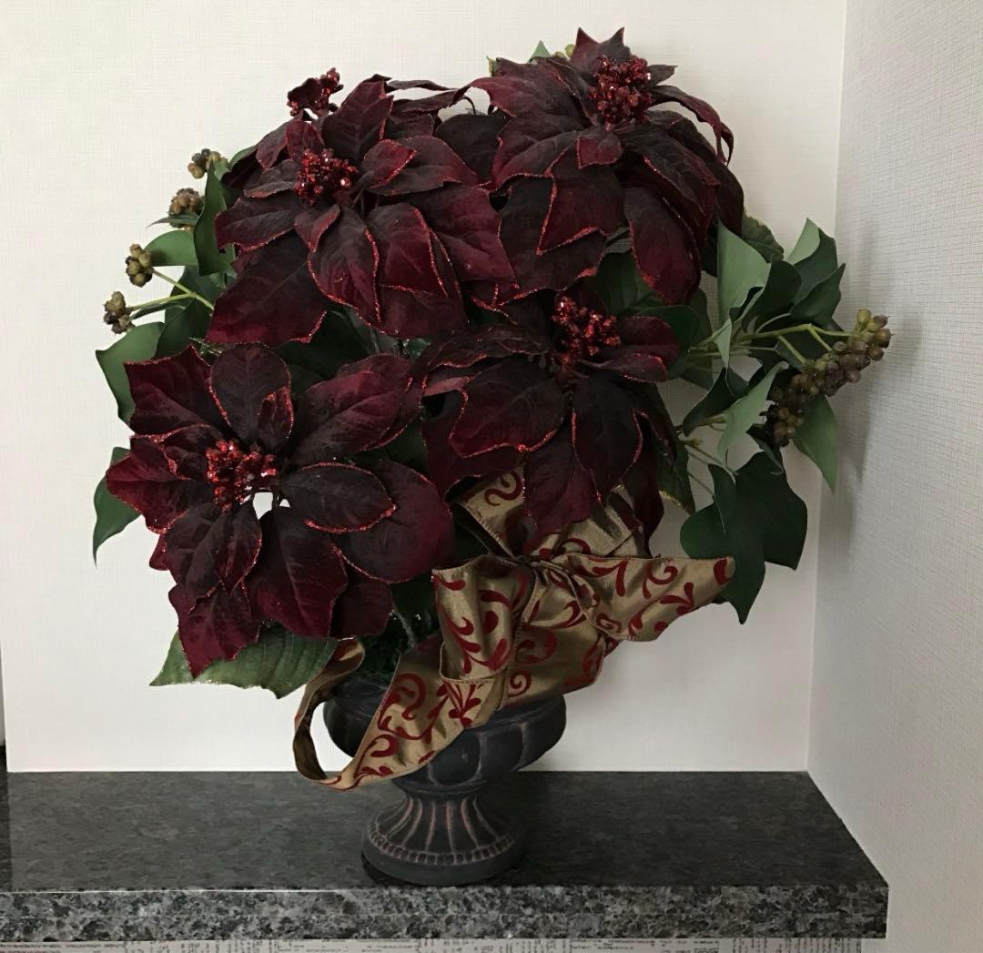 造花 ポインセチア・ツリー アーティシャル