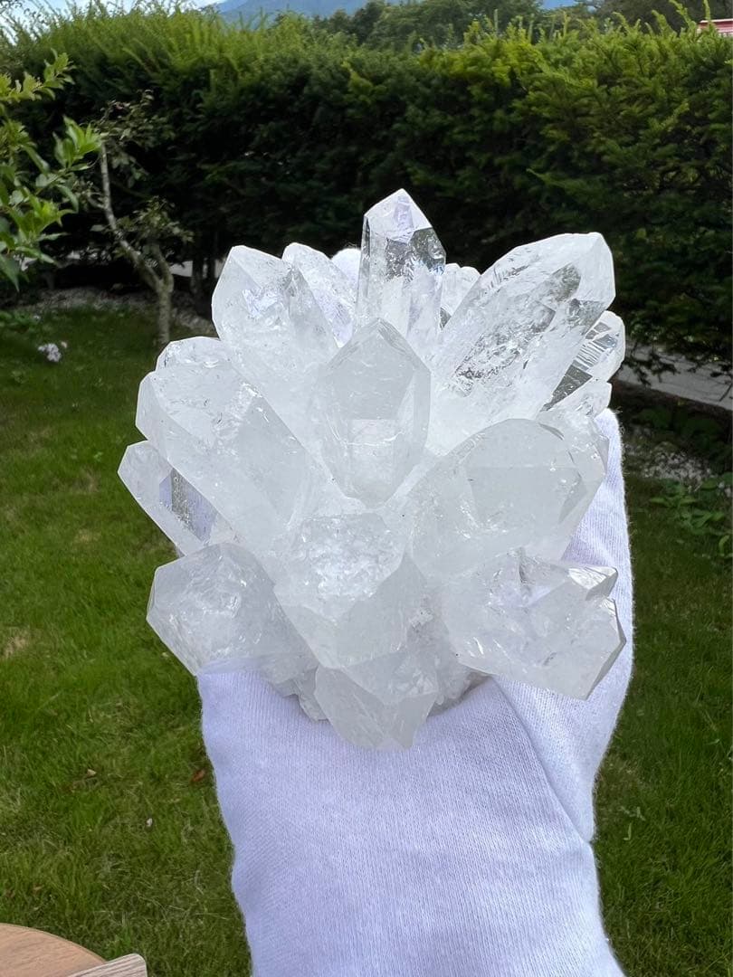 お*ん様 A153 アメジストドーム クラスター ウルグアイ産 と水晶クラスター