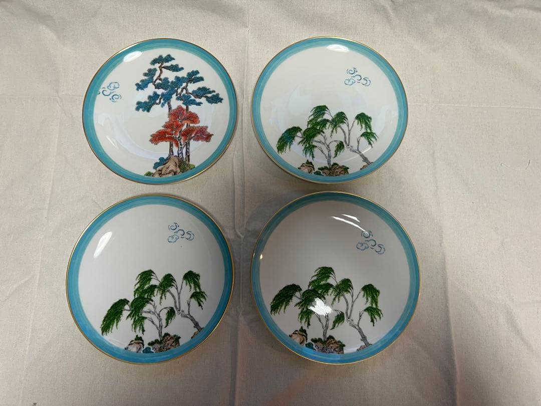 美品RAYNAUDレイノー ジャルダンセレステ プレート4枚セットF50