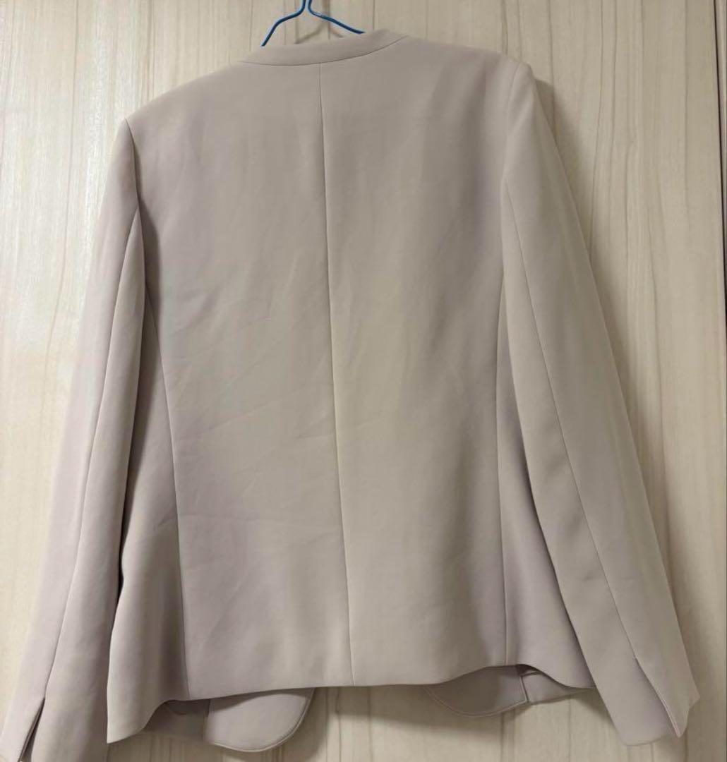 美品　PLST現行タグ　トリアセブレンド　パンツスーツ　セットアップ　ベージュM