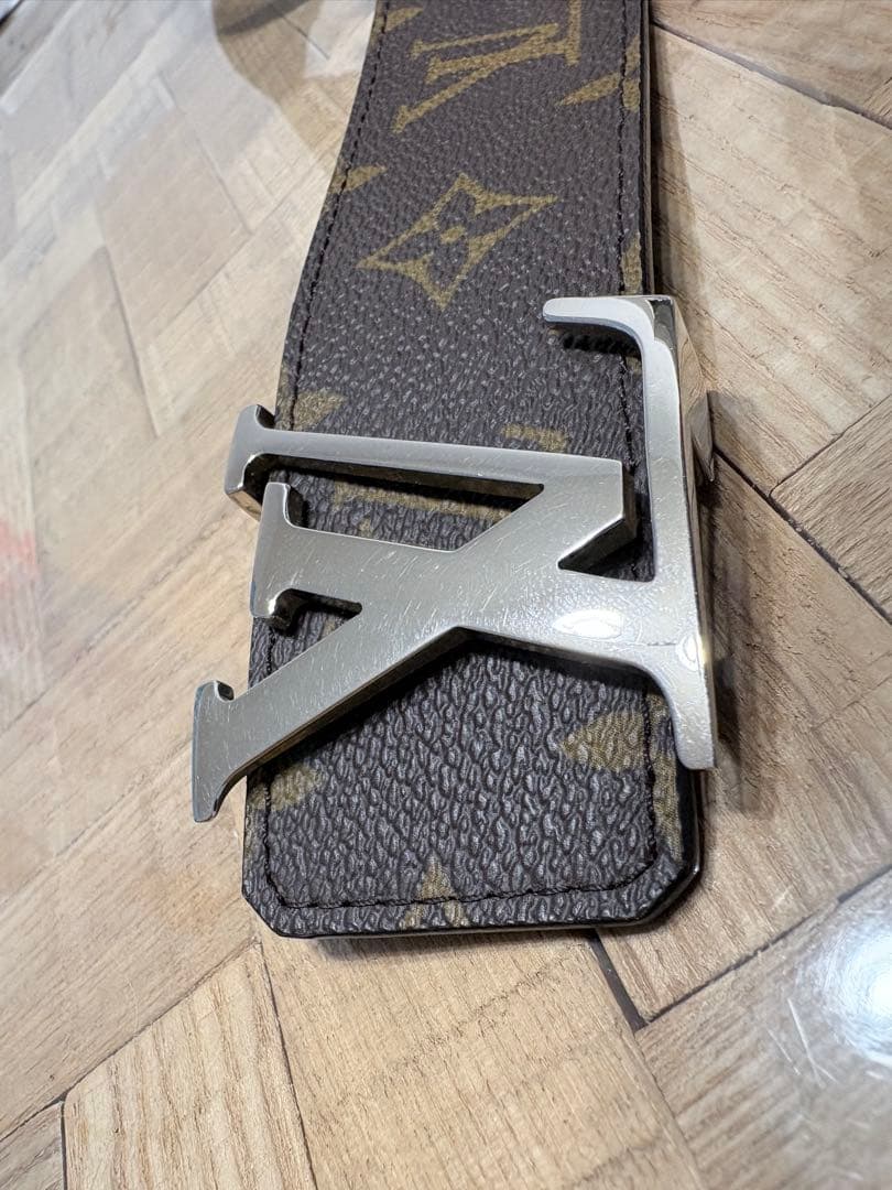 ルイヴィトン　リバーシブルベルト　モノグラム　無地ブラック